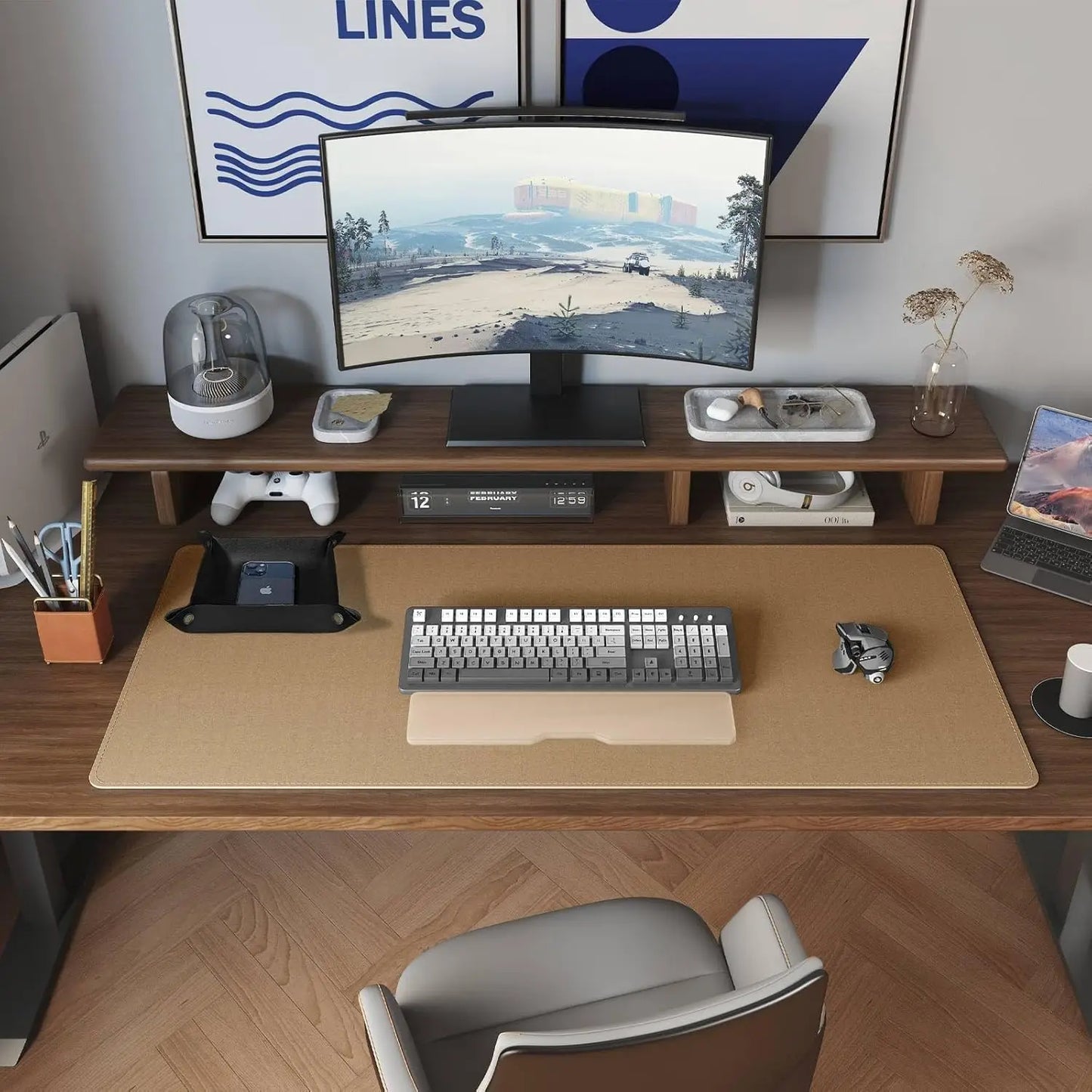 Dual Sided Leather Desk Mat