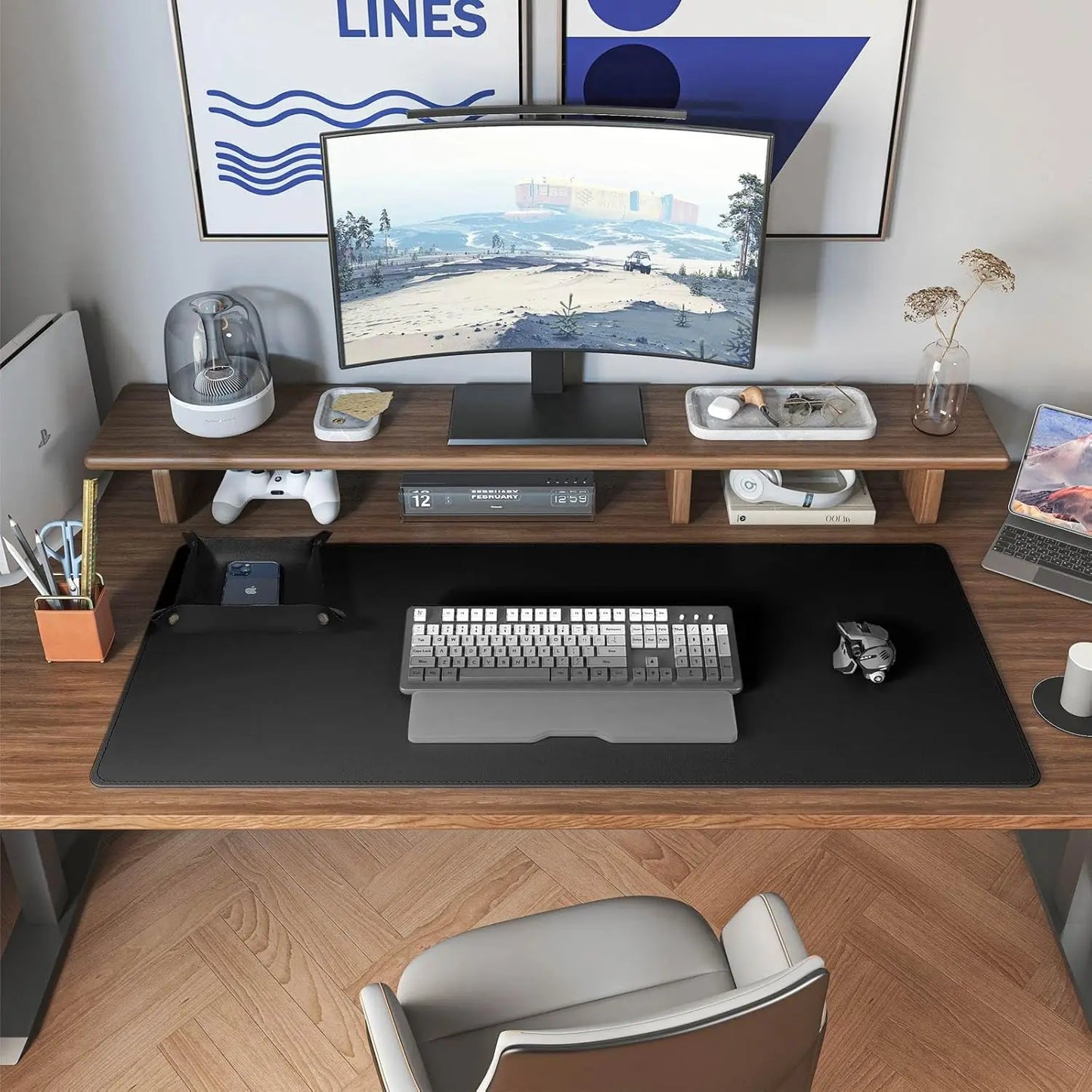Dual Sided Leather Desk Mat