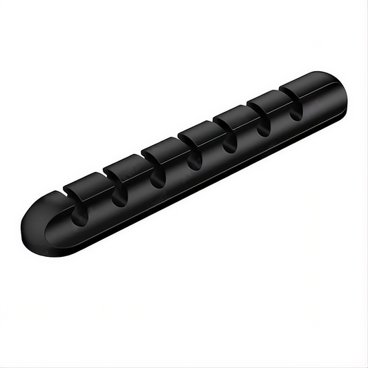 Silicone Adhesive Desktop Cable Organizer - 5-Slot & 7-Slot Wire Management Clips